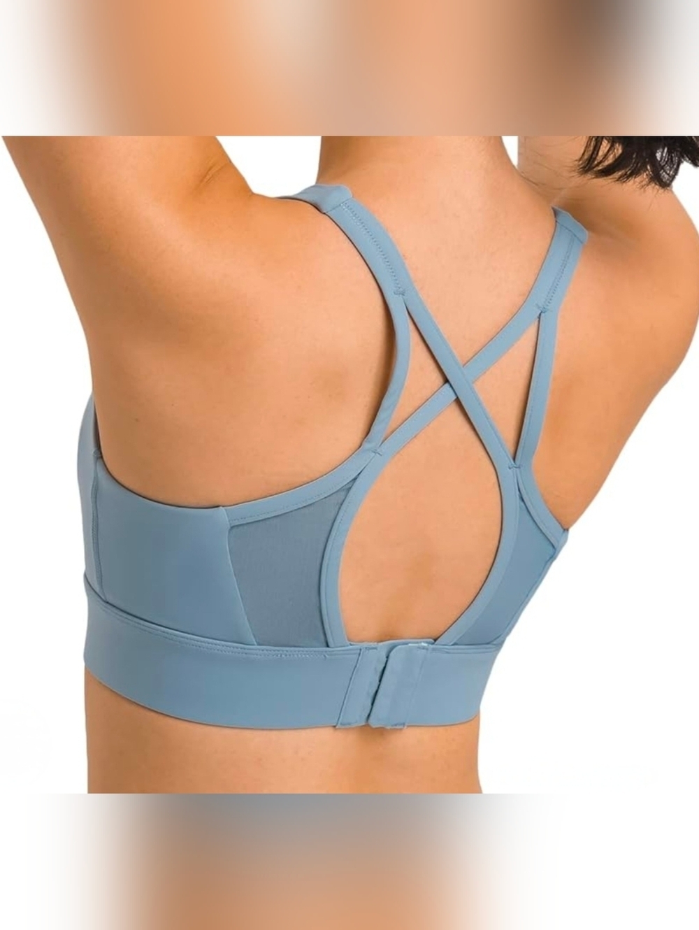 Lemedy Slate Blue High-Impact Strappy Back Sports Bra - Size 8 (L) - NWT